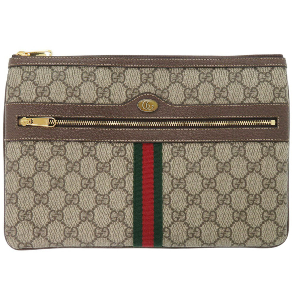 Gucci Sherry Line 517551 GG Supreme Beige Clutch Bag 0022 GUCCI Men's